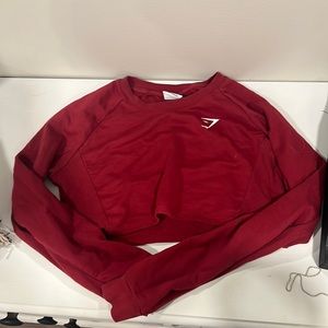 Red Gymshark Cropped crew